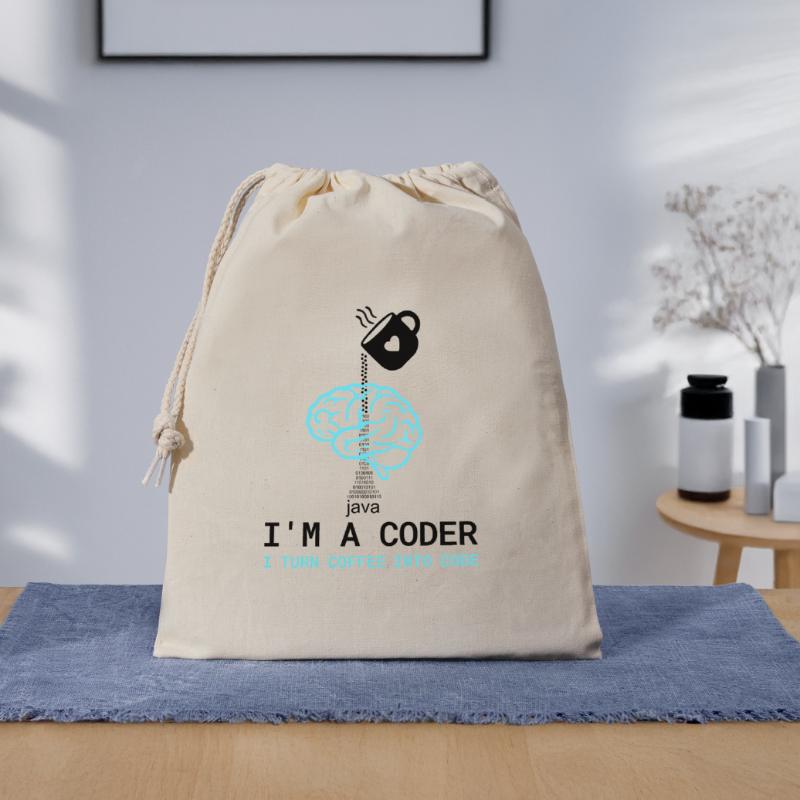 T-shirt Coder : Du café dans le code – Nerdy Programmie Sac cadeau 40 x 50 cm