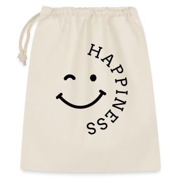 sourire de bonheur - Sac cadeau 40 x 50 cm - nature - Devant