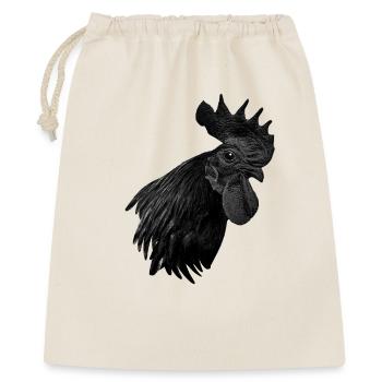 Ayam Cemani - Fans de poulet - Coq - Coq - Sac cadeau 40 x 50 cm - nature - Devant