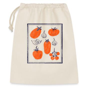 Tomato Bulb Garlic Pattern - Gift Bag 40 x 50 cm - nature - Front