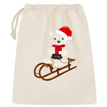 enchanting polar bear while sledging - Gift Bag 40 x 50 cm - nature - Front