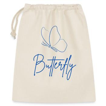 Butterfly - Geschenkbeutel aus Baumwolle (40 x 50 cm) - Natur - Vorne