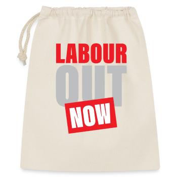 Labour out Now Mutiges Protestdesign - Geschenkbeutel aus Baumwolle (40 x 50 cm) - Natur - Vorne