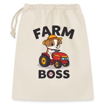 Cute Dog on Tractor – Kids Farm Fun - Gift Bag 40 x 50 cm - nature - Front