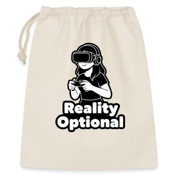 Reality Optional VR Illustration - Geschenkbeutel aus Baumwolle (40 x 50 cm) - Natur - Vorne