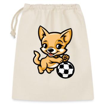 Kicker Chihuahua Cartoon - Geschenkbeutel aus Baumwolle (40 x 50 cm) - Natur - Vorne