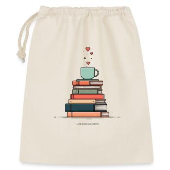 Stack of books & coffee cup - Gift Bag 40 x 50 cm - nature - Front