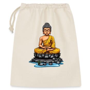 Bouddha en méditation - Sac cadeau 40 x 50 cm - nature - Devant