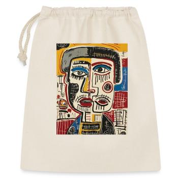 Vibrant cubist face - Gift Bag 40 x 50 cm - nature - Front