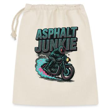 Asphalt Junkie – Motorrad - Geschenkbeutel aus Baumwolle (40 x 50 cm) - Natur - Vorne