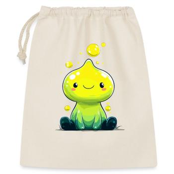 Petit slime néon avec un sourire - Sac cadeau 40 x 50 cm - nature - Devant