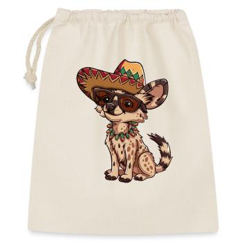 Hyäne Lustig Sombrero - Geschenkbeutel aus Baumwolle (40 x 50 cm) - Natur - Vorne