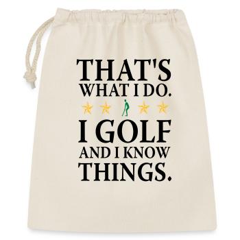 Ich spiele Golf - Geschenkbeutel aus Baumwolle (40 x 50 cm) - Natur - Vorne