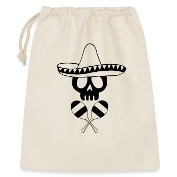 Tête de mort mexicaine noire - Sac cadeau 40 x 50 cm - nature - Devant