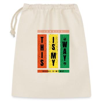Le reggae est ma façon – TypoBlock - Sac cadeau 40 x 50 cm - nature - Devant