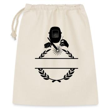 Welder logo transparent with laurel wreath - Gift Bag 40 x 50 cm - nature - Front