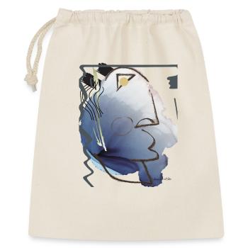 Portrait abstrait à l’aquarelle d’un visage réfléchi - Sac cadeau 40 x 50 cm - nature - Devant