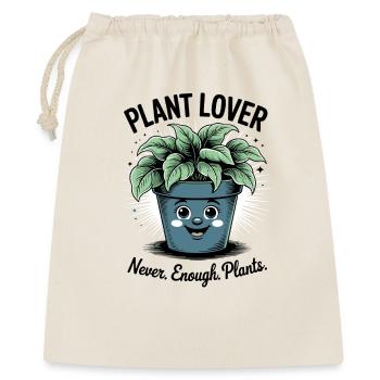 Ich Liebe Pflanzen - Botanik Flora Lustiger Spruch - Geschenkbeutel aus Baumwolle (40 x 50 cm) - Natur - Vorne