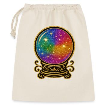 Regenbogen Kristallkugel Glamour | Glaskugel - Geschenkbeutel aus Baumwolle (40 x 50 cm) - Natur - Vorne