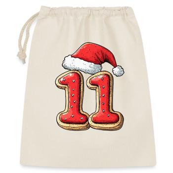 11 Number Cookie Christmas - Gift Bag 40 x 50 cm - nature - Front
