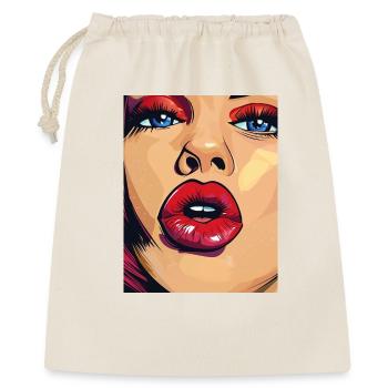 PopArt Lips Power Women Portrait - Gift Bag 40 x 50 cm - nature - Front