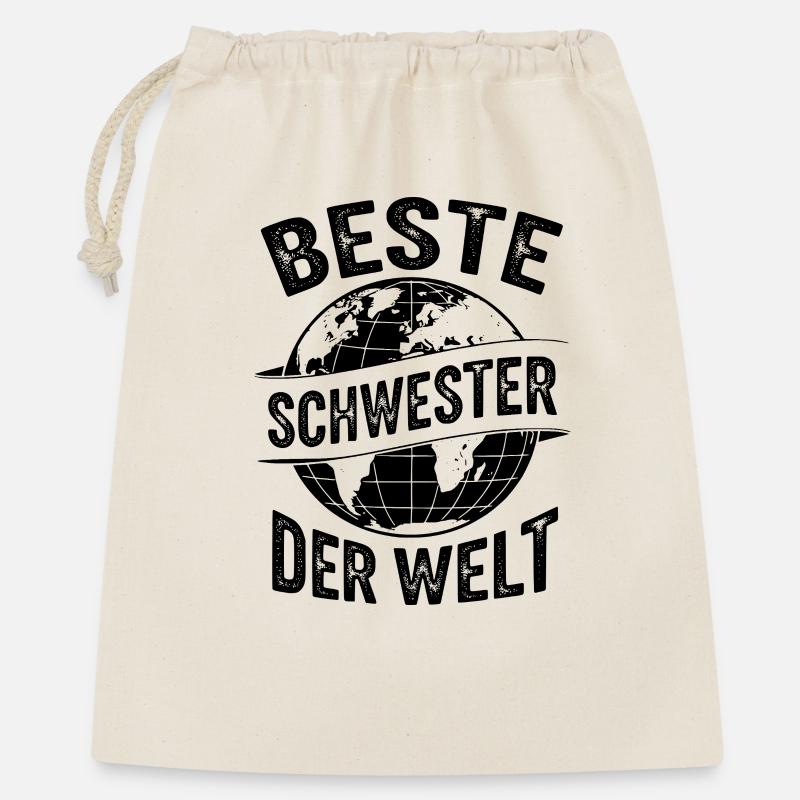Best Sister in the World Gift - Gift Bag 40 x 50 cm - nature