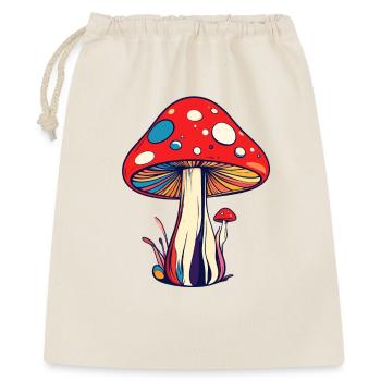 Bunter Fliegen Pilz psychedelisch Muster Pilze - Geschenkbeutel aus Baumwolle (40 x 50 cm) - Natur - Vorne