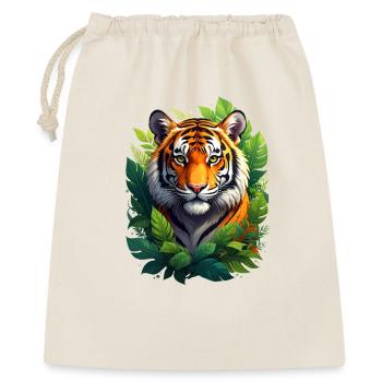 Tiger im Regenwald - Geschenkbeutel aus Baumwolle (40 x 50 cm) - Natur - Vorne