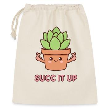 Succ It Up | Funny Kawaii Succulent Pun - Gift Bag 40 x 50 cm - nature - Front