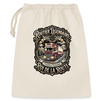 Routier chauffeur poids lourd camion route vintage - Sac cadeau 40 x 50 cm - nature - Devant