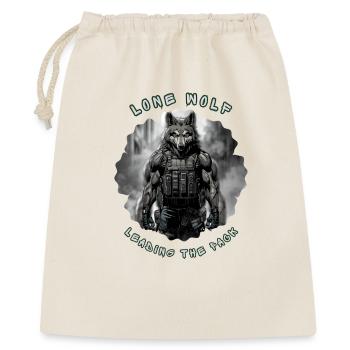 Lone Wolf Commando – Taktischer Alpha-Soldat - Geschenkbeutel aus Baumwolle (40 x 50 cm) - Natur - Vorne