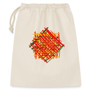 Geometrisches Farbenspiel Druckdesign - Geschenkbeutel aus Baumwolle (40 x 50 cm) - Natur - Vorne