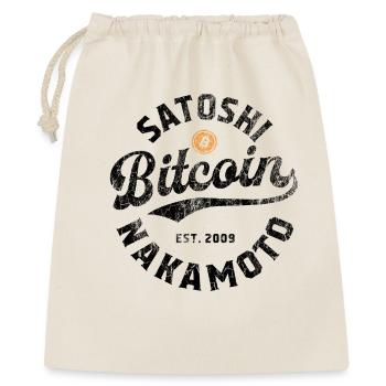 Bitcoin Satoshi Nakamoto - Geschenkbeutel aus Baumwolle (40 x 50 cm) - Natur - Vorne