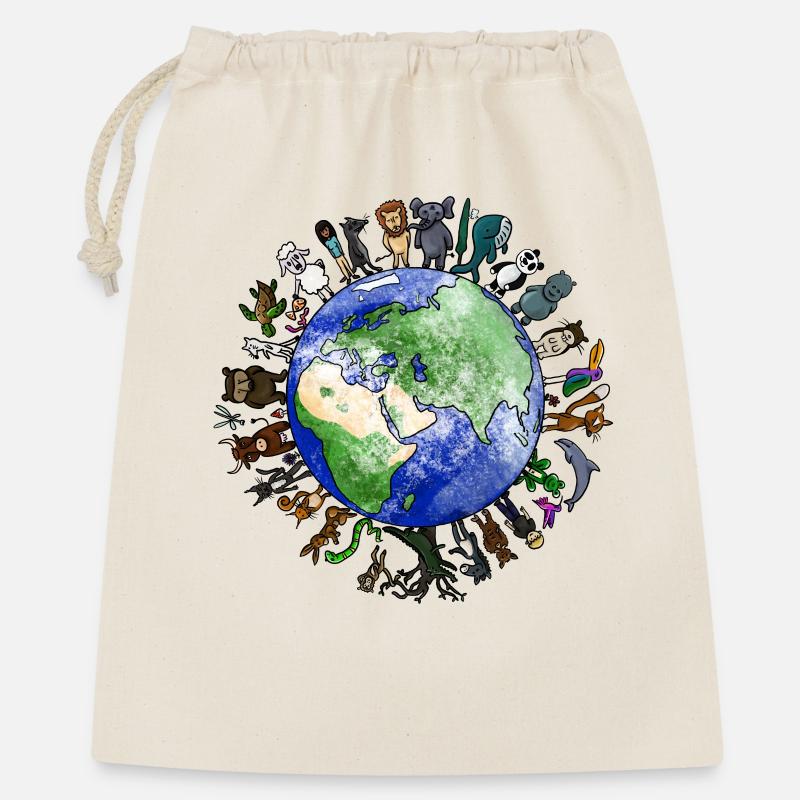 Lebendiger Planet - Biodiversität - Geschenkbeutel aus Baumwolle (40 x 50 cm) - Natur