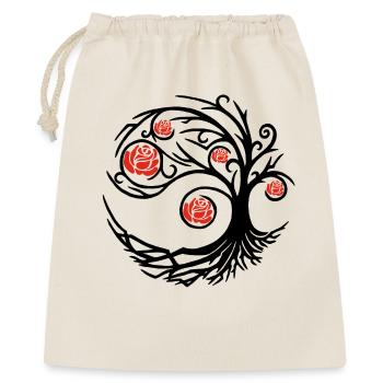 Seltsame schwarze Rose - Geschenkbeutel aus Baumwolle (40 x 50 cm) - Natur - Vorne