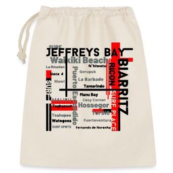 Map of Waikiki and Fuerteventura Beaches - Gift Bag 40 x 50 cm - nature - Front