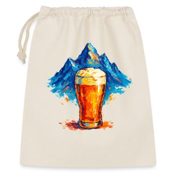 Mountain scenery with beer glass - Gift Bag 40 x 50 cm - nature - Front