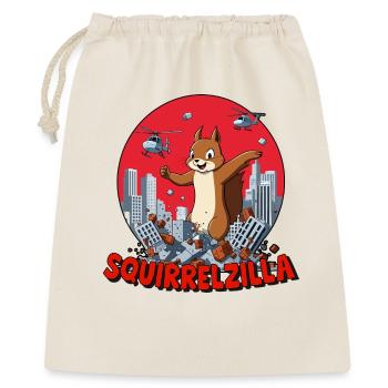 Squirrelzilla: Geschäftige städtische Zerstörung - Geschenkbeutel aus Baumwolle (40 x 50 cm) - Natur - Vorne