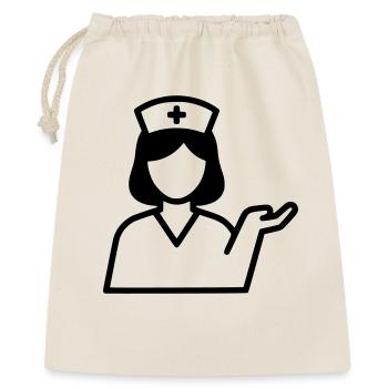 Nurse Icon | Care with heart - Gift Bag 40 x 50 cm - nature - Front
