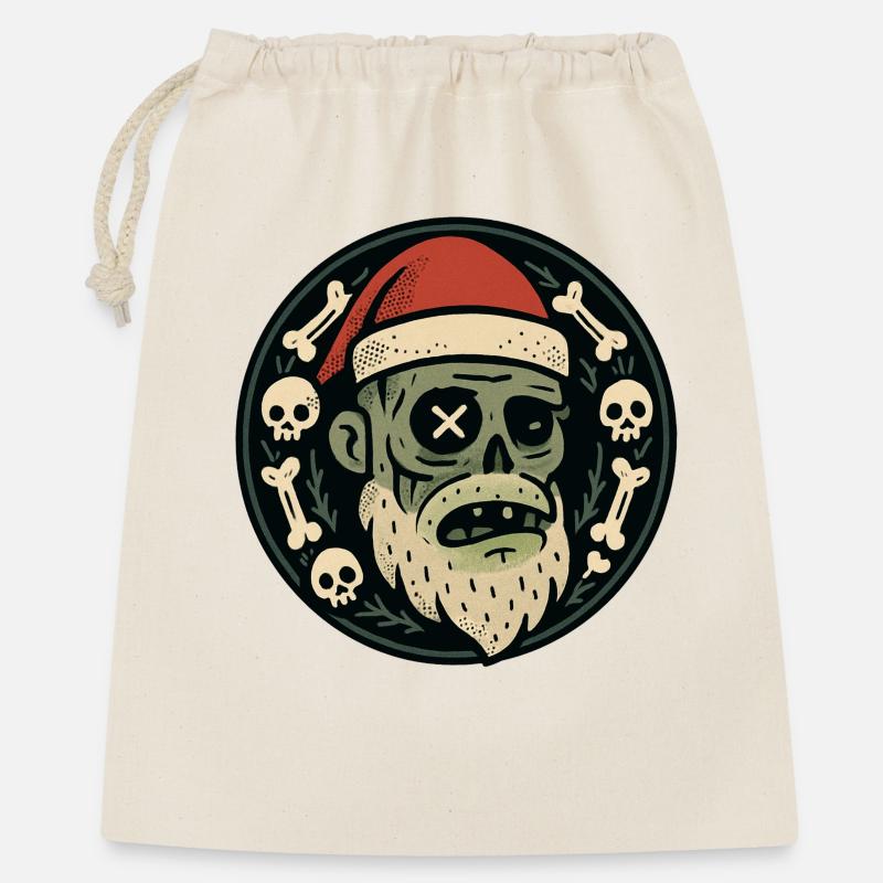 Zombie Santa - Gift Bag 40 x 50 cm - nature
