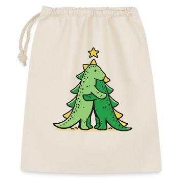 Cuddly dino under the Christmas tree - Gift Bag 40 x 50 cm - nature - Front