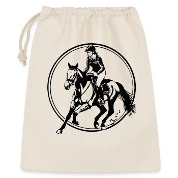 Silhouette de la femme à cheval - Sac cadeau 40 x 50 cm - nature - Devant