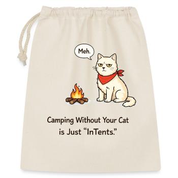 InTent Cat Camping Design de jeux de mots - Sac cadeau 40 x 50 cm - nature - Devant