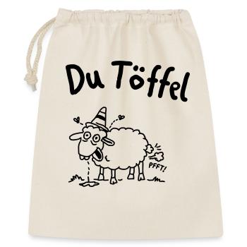 Du Töffel Moin Norddeutsch Tollpatsch - Geschenkbeutel aus Baumwolle (40 x 50 cm) - Natur - Vorne