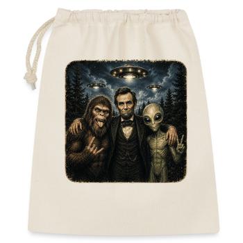 Bigfoot Lincoln Alien Selfie - Retro UFO - Gift Bag 40 x 50 cm - nature - Front