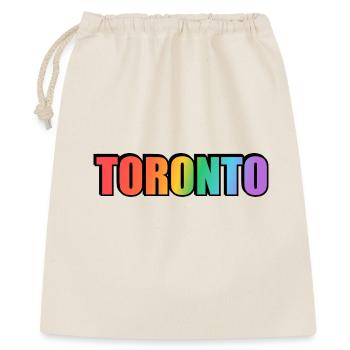 Toronto LGBTQ Rainbow - Geschenkbeutel aus Baumwolle (40 x 50 cm) - Natur - Vorne