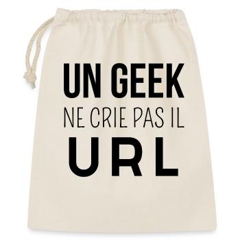 A geek doesn't shout it url - geek humor - Gift Bag 40 x 50 cm - nature - Front