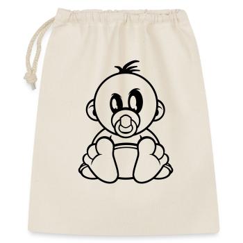 baby kleiner junge schnuller - Geschenkbeutel aus Baumwolle (40 x 50 cm) - Natur - Vorne
