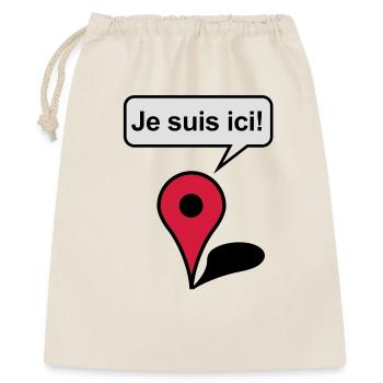 I am here! Google Maps - Geschenkbeutel aus Baumwolle (40 x 50 cm) - Natur - Vorne
