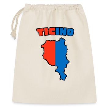 Carte du Tessin Rouge-Bleu - Sac cadeau 40 x 50 cm - nature - Devant